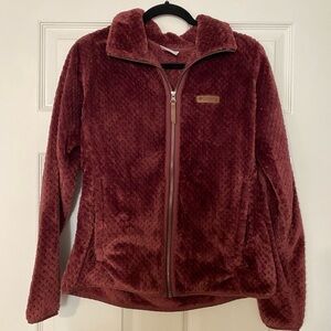 Women's Columbia Cozy Fleece Jacket - Burgundy
